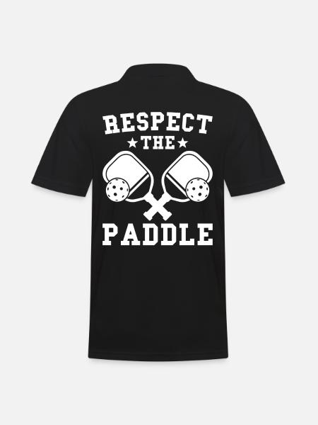 Pickleball Respsect the Paddle - Men's Polo Shirt - black