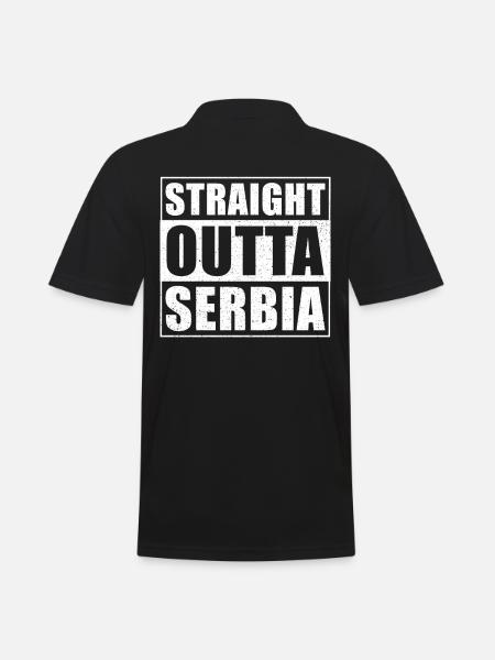 Straight outta Serbia - Men's Polo Shirt - black