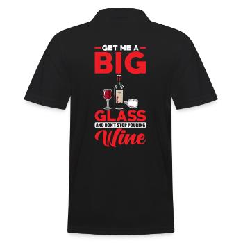 Vin rouge Apportez-moi un grand verre de vin - Polo Homme - noir - Dos - Kai (181cm)
