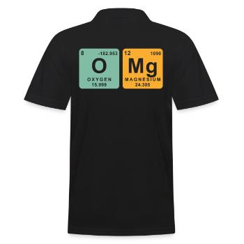 Chemical Elements Chemist Chemistry - Men's Polo Shirt - black - Back - Kai (181cm)