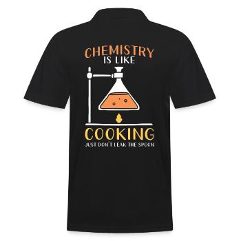 La chimie, c’est comme la cuisine - Polo Homme - noir - Dos - Kai (181cm)