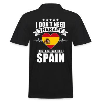 Espagne Je n’ai pas besoin de thérapie - Polo Homme - noir - Dos - Kai (181cm)