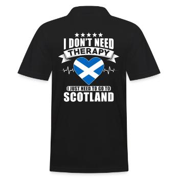Ecosse Je n’ai pas besoin de thérapie - Polo Homme - noir - Dos - Kai (181cm)