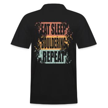 Bloc Manger Dormir Répéter - Polo Homme - noir - Dos - Kai (181cm)