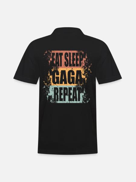 Gaga Ball Eat Sleep Repeat - Men's Polo Shirt - black