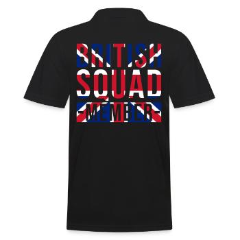 British Squad Member - Männer Poloshirt - Schwarz - Hinten - Kai (181cm)