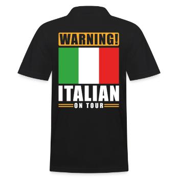 Avertissement Italien en tournée - Polo Homme - noir - Dos - Kai (181cm)