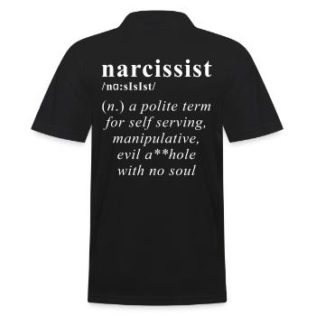 Définition narcissique - Polo Homme - noir - Dos - Kai (181cm)