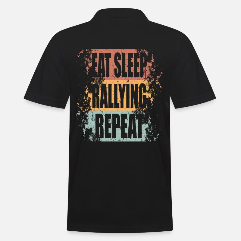 Rallye Manger Dormir Répéter - Polo Homme - noir