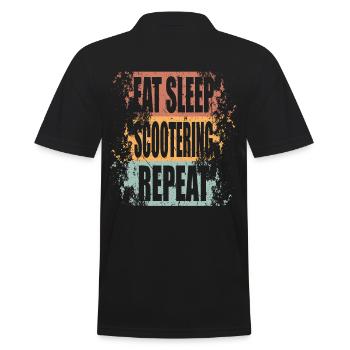 ScooterIng Manger Dormir Répéter - Polo Homme - noir - Dos - Kai (181cm)