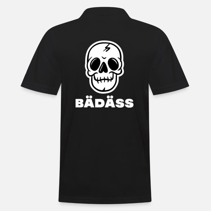 Bädäss - Männer Poloshirt - Schwarz