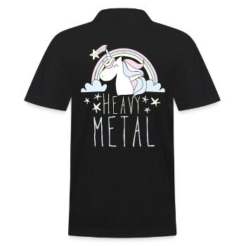 Licorne Heavy Metal - Polo Homme - noir - Dos - Kai (181cm)