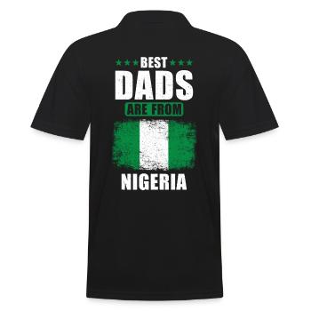 Best fathers are from Nigeria - Men's Polo Shirt - black - Back - Kai (181cm)
