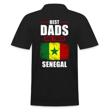 Best fathers are from Senegal - Men's Polo Shirt - black - Back - Kai (181cm)