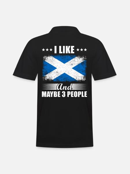 Scotland - Men's Polo Shirt - black