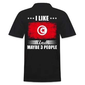 Tunisie - Polo Homme - noir - Dos - Kai (181cm)