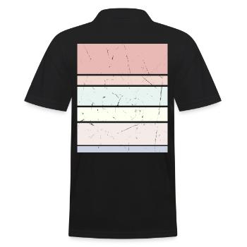 Background Pastel Rectangle - Men's Polo Shirt - black - Back - Kai (181cm)