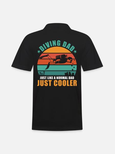 Diver Papa - Men's Polo Shirt - black