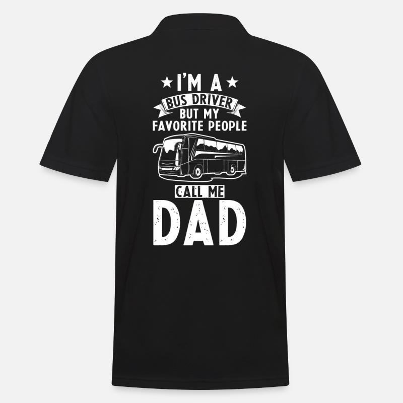 Chauffeur de bus Papa - Polo Homme - noir