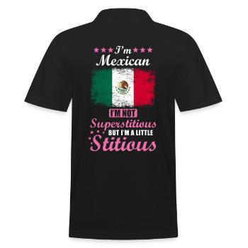 Mexican Gift Funny Saying Mexico - Men's Polo Shirt - black - Back - Kai (181cm)