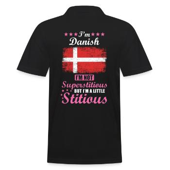 Dane Mrs. Superstitious Stitious - Men's Polo Shirt - black - Back - Kai (181cm)