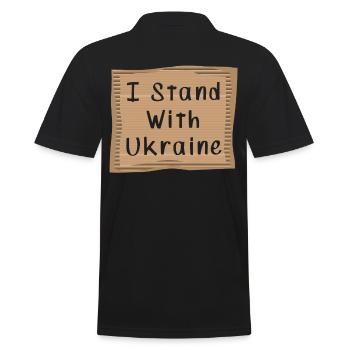Je soutiens l’Ukraine - Polo Homme - noir - Dos - Kai (181cm)