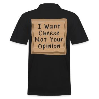 Je veux que les échecs ne soient pas votre opinion - Polo Homme - noir - Dos - Kai (181cm)
