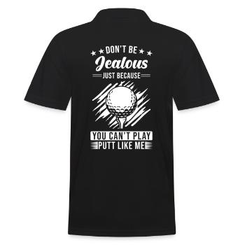 Golf - Männer Poloshirt - Schwarz - Hinten - Kai (181cm)