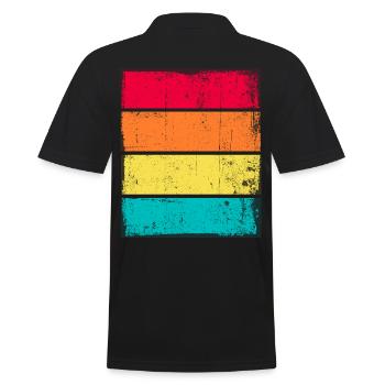 Sunset Grunge Arrière-plan - Polo Homme - noir - Dos - Kai (181cm)