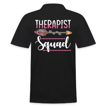 Therapist Group Women - Men's Polo Shirt - black - Back - Kai (181cm)