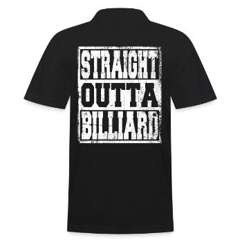 Billiard Spruch lustig - Männer Poloshirt - Schwarz - Hinten - Kai (181cm)