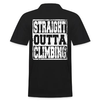 Klettern Spruch lustig - Männer Poloshirt - Schwarz - Hinten - Kai (181cm)