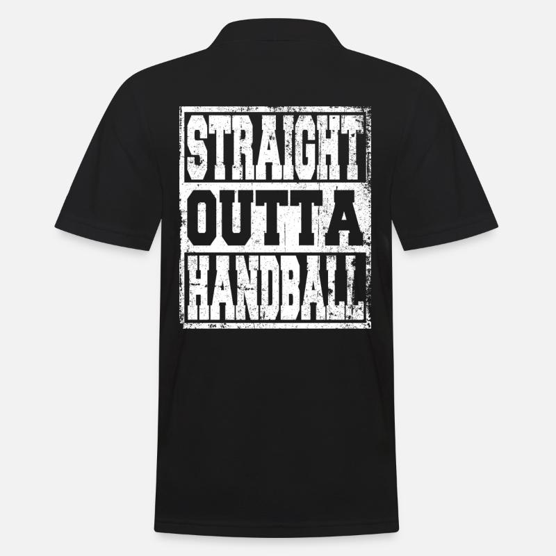 Handball Spruch lustig - Männer Poloshirt - Schwarz