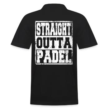 Padel Tennis Tennis Saying Funny - Men's Polo Shirt - black - Back - Kai (181cm)
