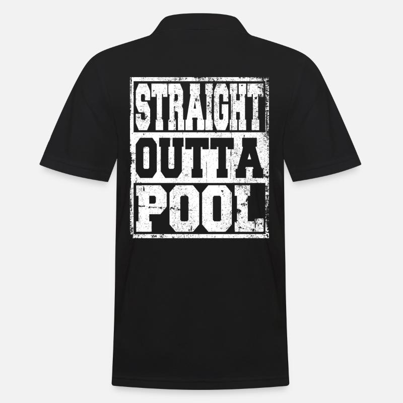 Pool Spruch lustig - Männer Poloshirt - Schwarz