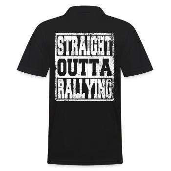 Rally saying funny - Men's Polo Shirt - black - Back - Kai (181cm)