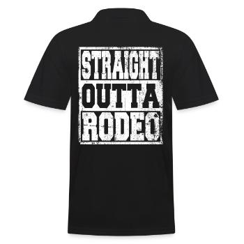 Rodeo saying funny - Men's Polo Shirt - black - Back - Kai (181cm)