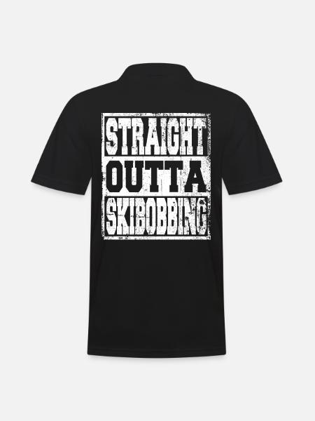 Skiboarding saying funny - Men's Polo Shirt - black
