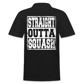 Squash saying funny - Men's Polo Shirt - black - Back - Kai (181cm)