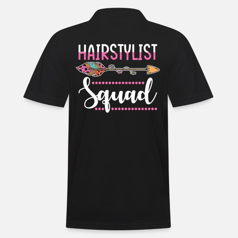 Haarstylistin Gruppe - Männer Poloshirt - Schwarz
