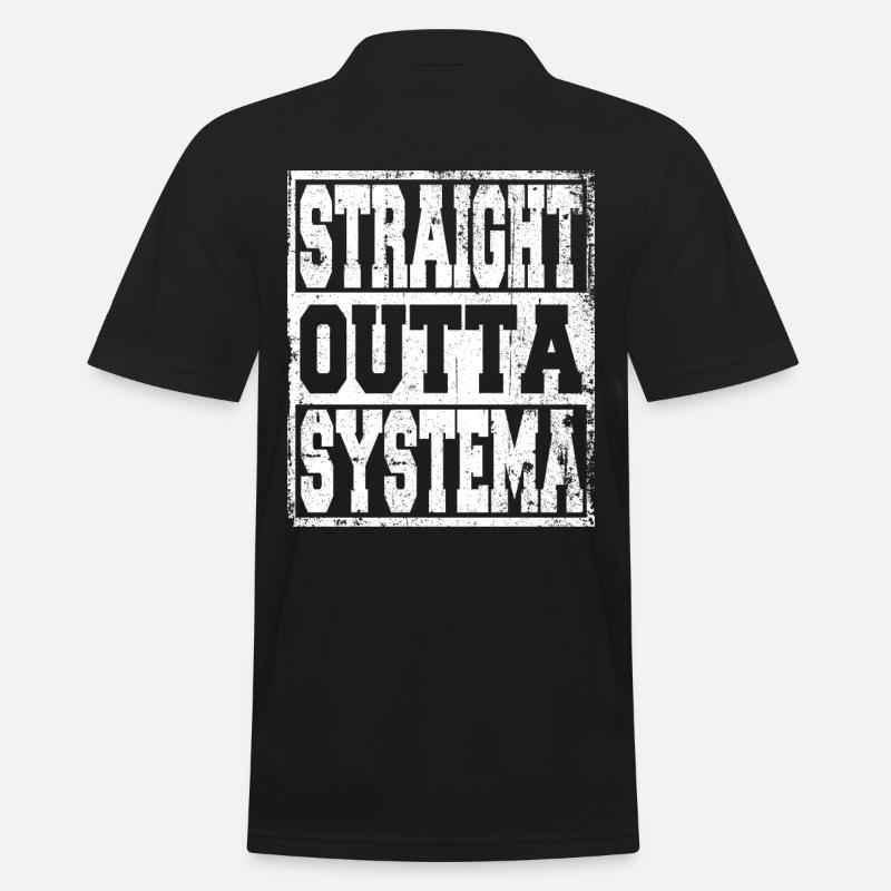 Systema Spruch lustig - Männer Poloshirt - Schwarz