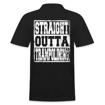 Trampolining saying funny - Men's Polo Shirt - black - Back - Kai (181cm)