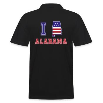 Alabama USA I love Albama - Men's Polo Shirt - black - Back - Kai (181cm)
