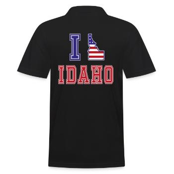 Idaho USA I love Albama - Men's Polo Shirt - black - Back - Kai (181cm)