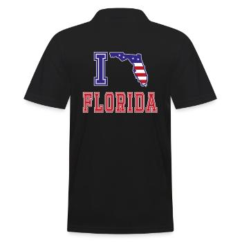 Florida USA I love Albama - Männer Poloshirt - Schwarz - Hinten - Kai (181cm)