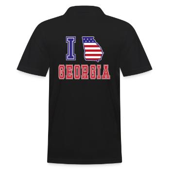 Georgia USA I love Albama - Men's Polo Shirt - black - Back - Kai (181cm)