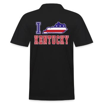 Kentucky USA I love Albama - Männer Poloshirt - Schwarz - Hinten - Kai (181cm)