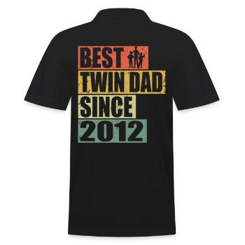 Twins Father Twin Father since 2012 - Men's Polo Shirt - black - Back - Kai (181cm)