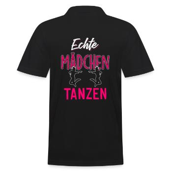 Echte Mädchen tanzen - Männer Poloshirt - Schwarz - Hinten - Kai (181cm)
