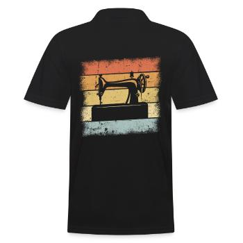 Machine à coudre Vintage - Polo Homme - noir - Dos - Kai (181cm)